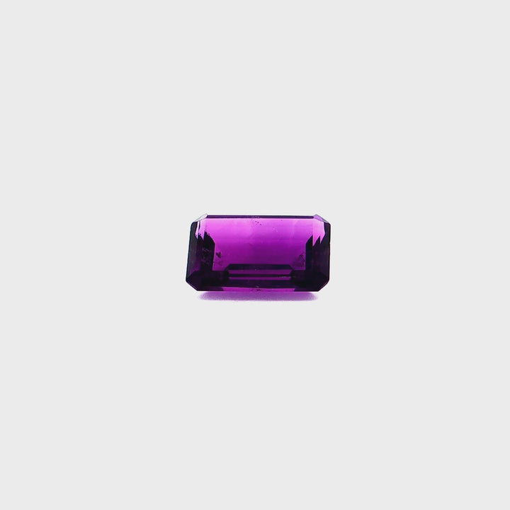 5.85CT Emerald Shape Amethyst Loose Gemstone.