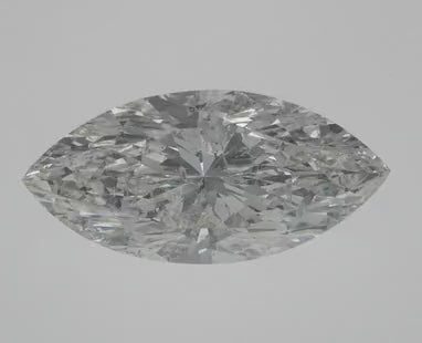 Graziella 14KT White Gold 1.66CTW Marquise Double Halo Diamond Engagement Ring - Size 6.5