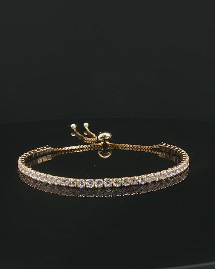 Black Friday 2025 Special Sterling Silver Gold Vermeil Adjustable Bolo Bracelet.